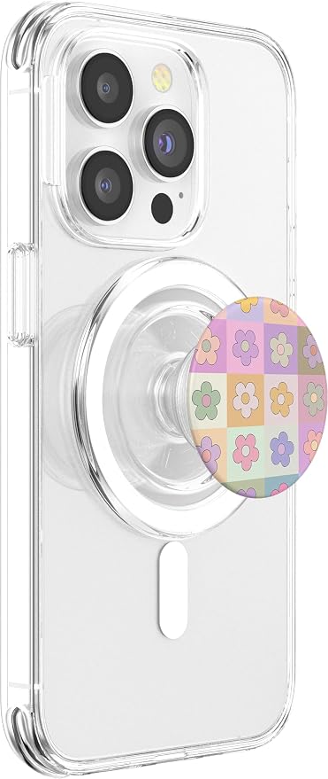 Danish Pastel Aesthetic Retro Daisy Flower Pattern PopSockets Standard PopGrip