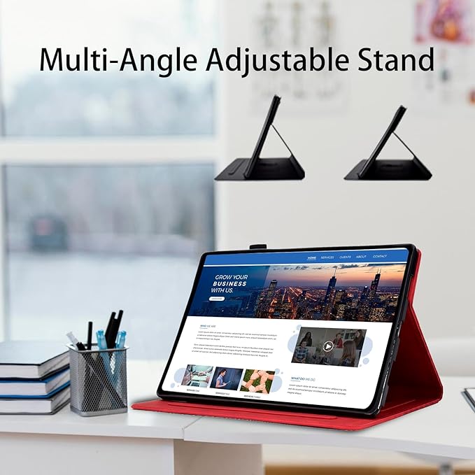 Case for Lenovo Tab M11/Tab K11 LTE 11 2024 Cover (Model:TB330FU) Magnetic PU Leather Folio Adjustable Stand Case Foldable Card Holder Multi-Angle Lenovo Tab M11Black