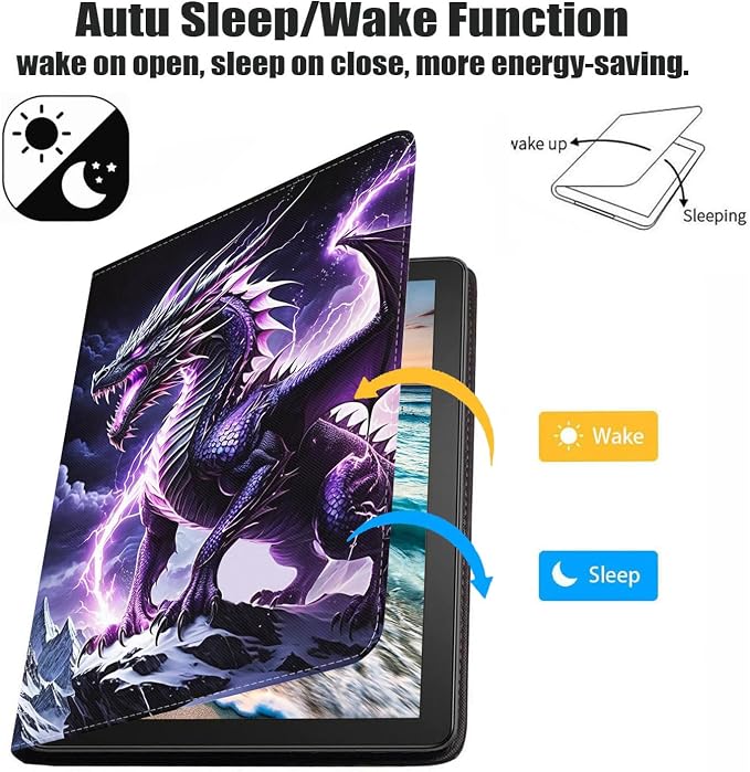 Case for Samsung Galaxy Tab S10 Plus 2024/ S9 Plus/ S9 FE Plus 5G 12.4 Inch 2023 Premium PU Leather Stand Folio Cover with Auto Sleep/Wake Abstract Colorful Dog