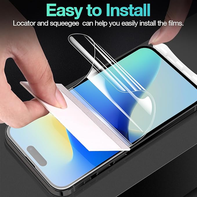 3 Pack Flexible Film Screen Protector for iPhone 12 Pro Max Non-breakable Soft TPU Hydrogel Film for iPhone 12 Pro Max Screen Protector Film (NOT Glass)