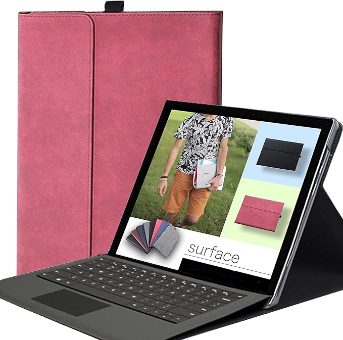 Protective Case for Surface Go 4/Go 3/Go 2 /Surface Go TabletSurface Go Case with Stylus HolderCompatible with Type Cover Keyboard Slim Lightweight Business Cover Accessories (Black)