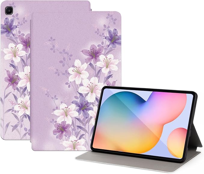 Shockproof Protective Case for Samsung Galaxy Tab S6 Lite 2024/2022/2020 Model SM-P610/P613/P615/P619 - Folding Stand Cover for Galaxy Tablet S6 Lite - Cute Dinosaur