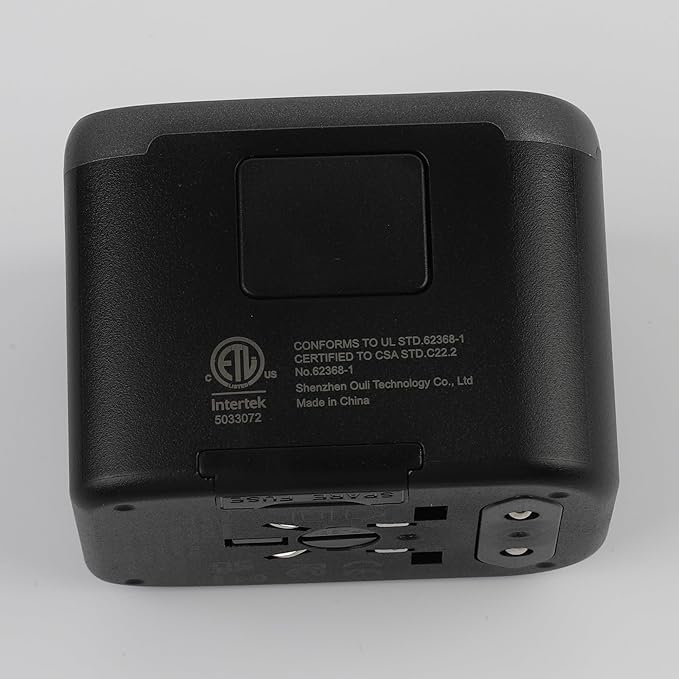 Universal Travel Adapter, VYLEE 5 in 1 International Power Adapter, 3.5A 2xUSB-A and 2xUSB C Wall Charger, Worldwide Travel Essentials Plug for Europe USA UK AUS Asia (Black Grey)