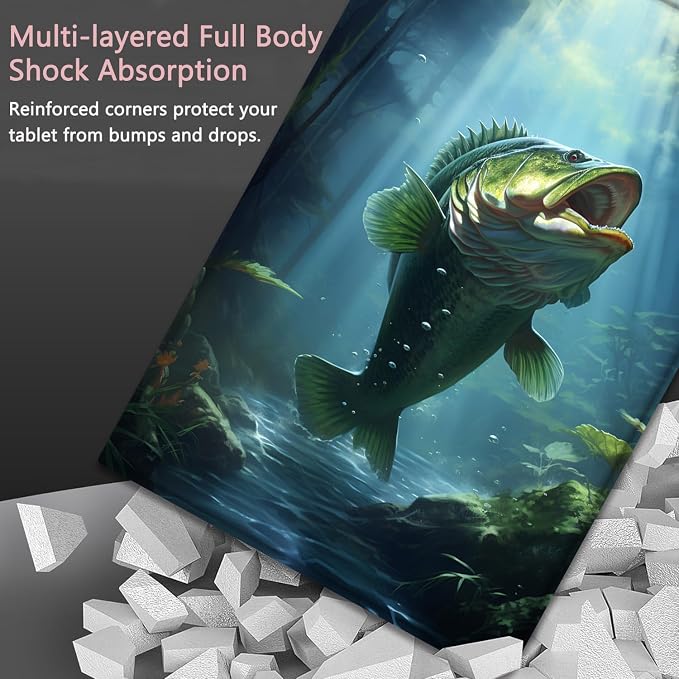 Case for iPad Pro 13 Inch M4 (2024) Slim Multi-Angle Smart Stand Cover with Automatic Sleep/Wake Function for iPad Pro 13 Inch Art Dragonfly