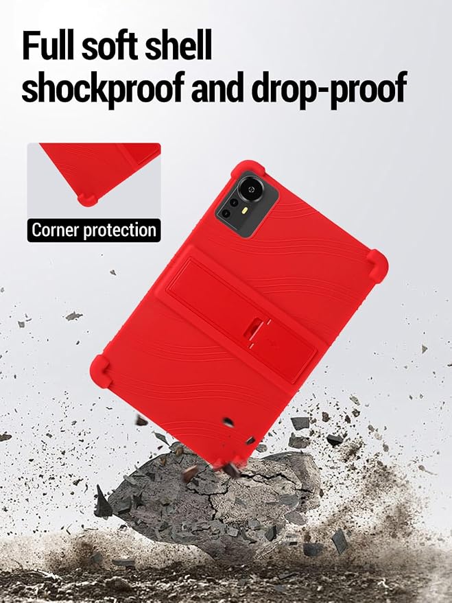 for Bnegynng CP31M 10 inch Tablet Protective case Shockproof Lightweight Silicone Protective Cover with Stand Child-Friendly Protection Easy to Clean DesignBlack