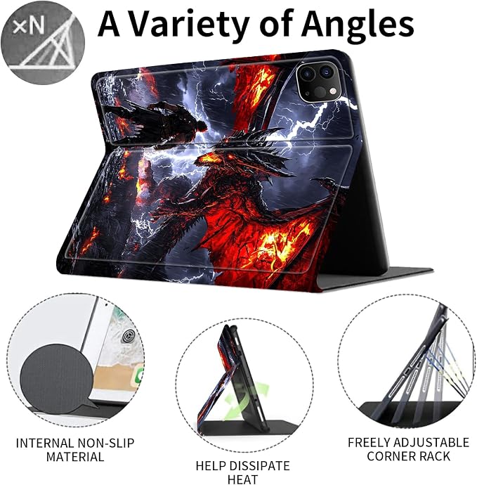 Case for iPad (A16) 11th Generation 11 Inch (2025)/ iPad 10th Generation 10.9 inch 2022Slim PU Leather Smart Cases Covers with Auto Wake/Sleep-Beast Roared
