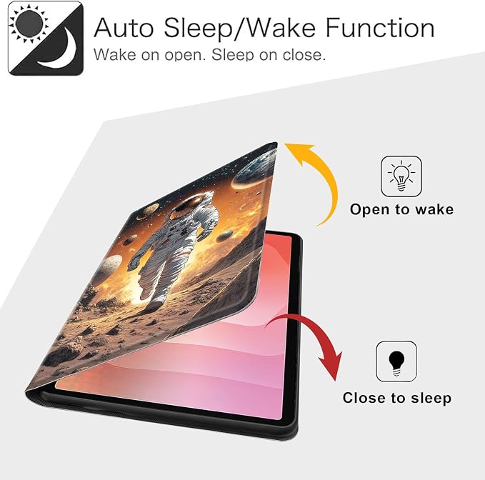 Case for Samsung Galaxy Tab A11 Plus 2026 &amp Galaxy Tab A9+ 11 Slim Smart Stand Cover with Auto Wake/Sleep Shockproof Protective Shell for Work &amp School Astronaut