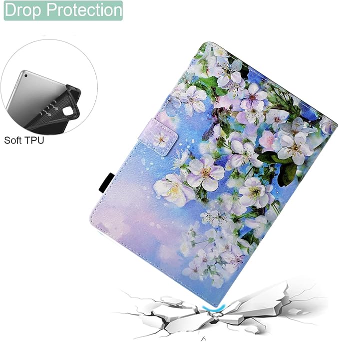 Case for Fire HD 10 Tablet 9th/7th/5th Gen 2019/2017/2015Cute Cat | Slim Durable Foldable Stand PU Leather Pencil Holder Card Slot Auto Wake，Sleep
