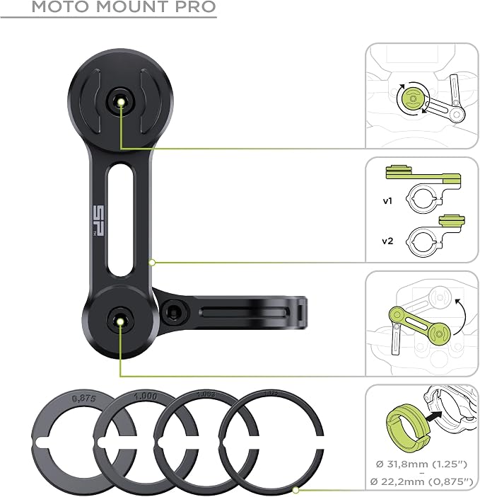 SP CONNECT Moto Bundle II with Anti Vibrations Module| SPC+ | Compatible with for Samsung S20| Motorcycle Phone Mount |Phone Mount for Motorcycle Handlebars | Cell Phone Holder