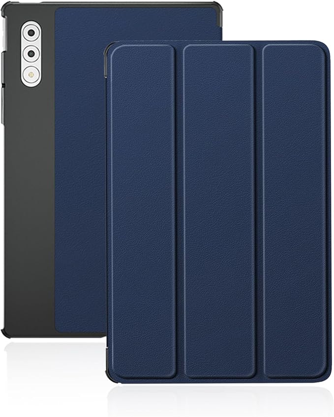 Case for Lenovo Yoga Tab Plus TB520FU Android Tablet 12.7 inch Tablets12.7 inch TabletUYRUREL Leather Slim Folding Stand Cover with Hand Strap Magnet for Men Women Full ProtectionBlue.