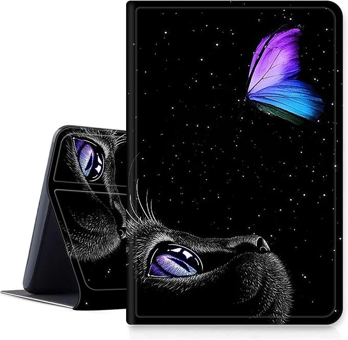 Case for Fire 7 Tablet &amp Fire 7 Kids (12th Gen 2022 Release) - Slim PU Leather Protective Smart Cover with Auto Sleep/Wake &amp Multi-Angle StandBlue Dandelion