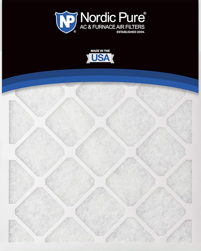 Nordic Pure 20x20x1 Poly Green MERV 6 AC Furnace Air Filters – Reduces Dust