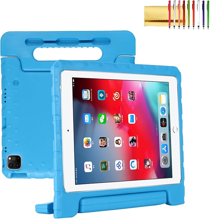 Dteck Kids Case for iPad 10.2 - Shockproof Rugged EVA Handle Stand Child Proof Case for iPad 9/8/7 Generation Black