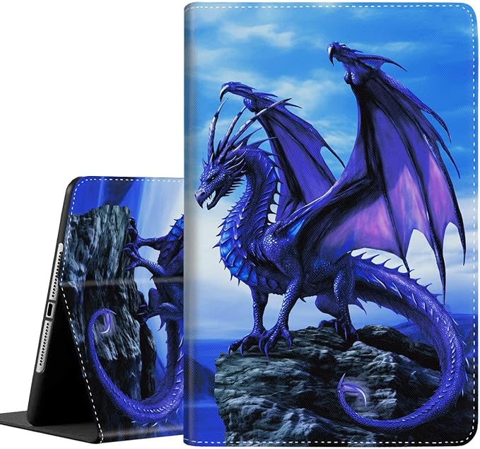 Case for iPad 11 inch (A16) 2025 for 10th Generation 10.9'' 2022 Durable Shockproof Protective Cover for iPad 11th/10 th Gen ，Blue Dragon