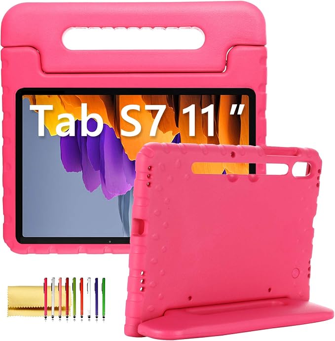 Kids Case for Samsung Galaxy Tab S10 FE Plus 13.1 (2025) Techcircle Handle Stand Light EVA Foam Bumper Protective Rugged Drop Protection Child Proof Cover Black