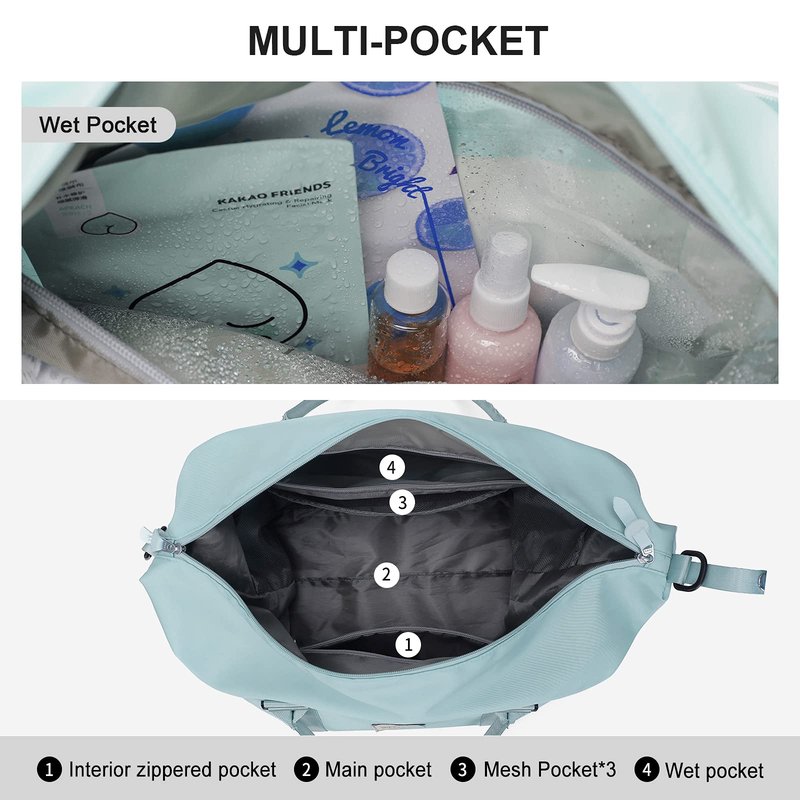 Travel Duffel Bag, Carry On Overnight Weekender Bags for Women