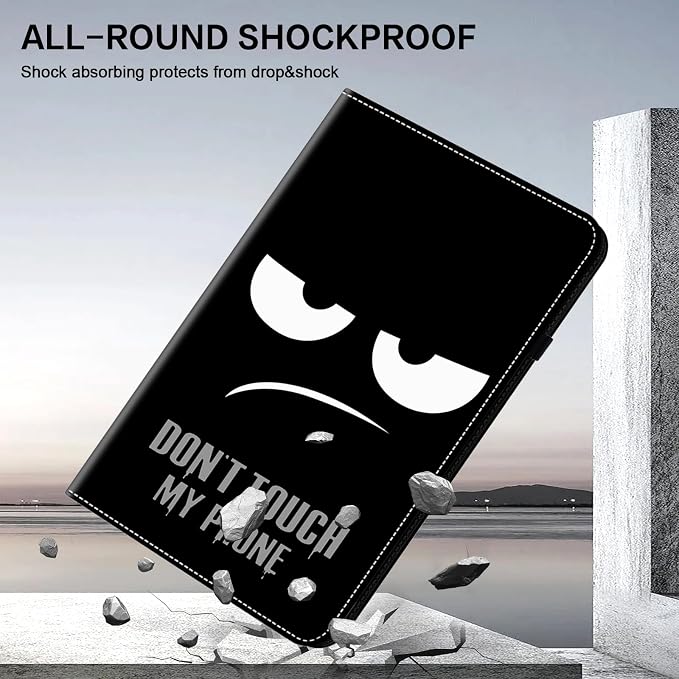 Case for Samsung Galaxy Tab A 10.1 2019 Model SM-T510/T515/T517 Stylus Holder Flip Wallet Leather Shockproof Cover for Galaxy Tab A SM-T510 Case Bicolor Marble