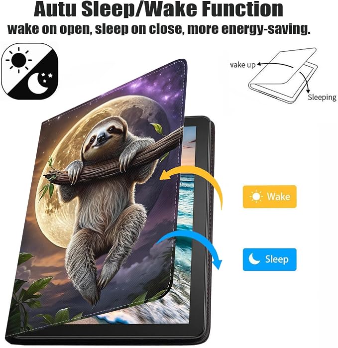 Case for Samsung Galaxy Tab A9 Plus 11 Inch 2023 Model (SM-X210/X216/X218) Premium PU Leather Stand Folio Cover with Auto Sleep/Wake Abstract Colorful Dog