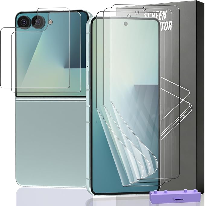 for iPhone 17 Pro Max Back Screen Protector Flexible Film Not Glass with Camera Lens Protector 2+2 Pack Self-Healing Anti Scratch HD Clear Soft TPU Protective Hydrogel Film