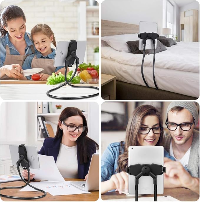 Cell Phone Holder Tablet Holder iPad Stand Universal Phone Stand | Lazy Bracket DIY Flexible Gooseneck Mounts with Multiple Function
