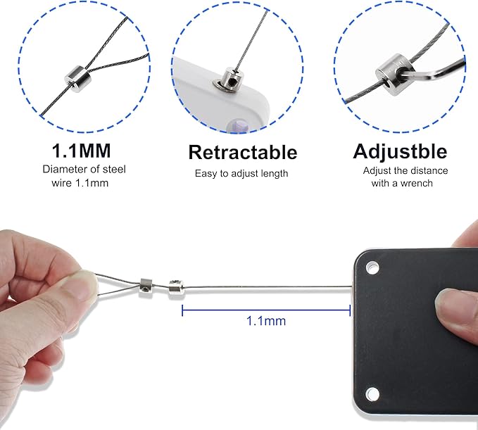 Rierdge Set of 2 Punch-Free Automatic Sensor Door Closer, Multifunctional Drawstring Auto Door Closer for Residential Commercial Bedroom Room Storm (Black & White)