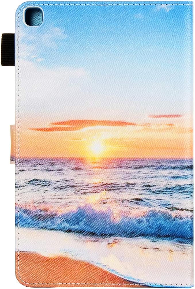 for Galaxy Tab A 8.4 Case 2020 Model (SM-T307/T307U) with Pencil Holder Pockets Multi-Angle Viewing Folio Stand PU Leather Shockproof TPU Cover for Samsung Tab A 8.4 T307 Black Rose Flower