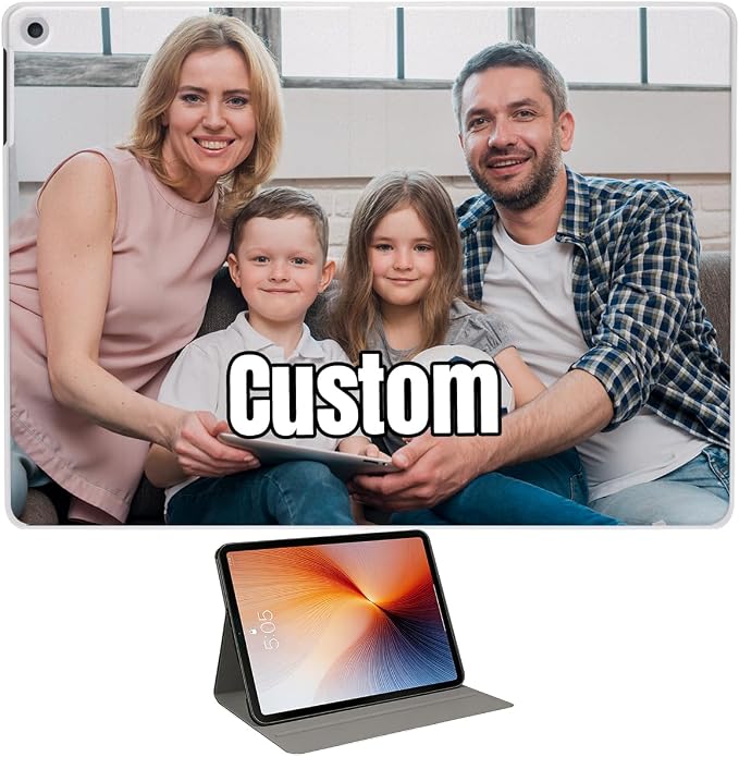 Custom Case for iPad Air 3rd Generation 2019 / iPad Pro 2017 10.5 inch Personalized Customized Picture Logo Text Name PU Leather Tablet Cover Premium Folio Flip Stand Case Auto Wake/Sleep