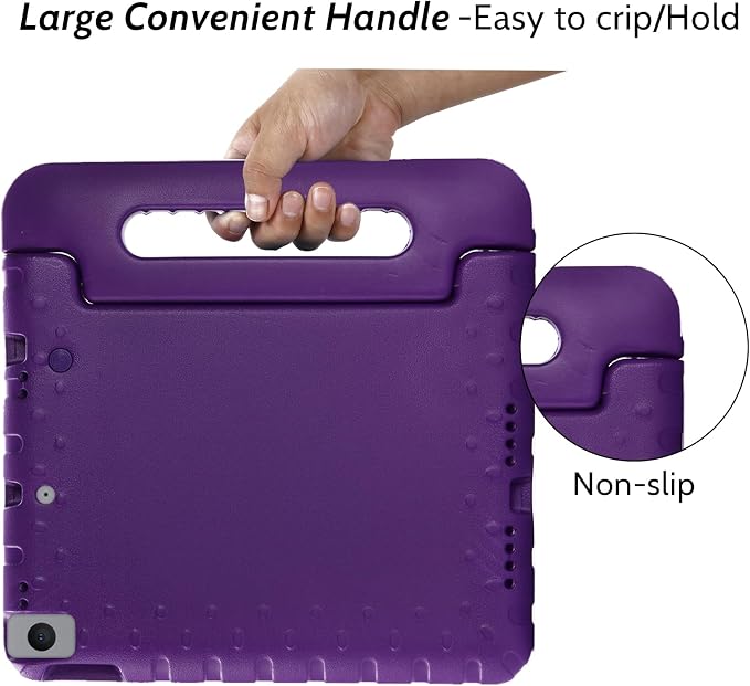 Dteck Kids Case for iPad 10.2 - Shockproof Rugged EVA Handle Stand Child Proof Case for iPad 9/8/7 Generation Black