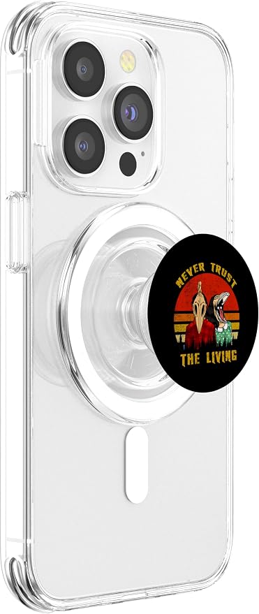 Never Trust The Living Retro Vintage Creepy Goth Grunge Emo PopSockets Adhesive PopGrip