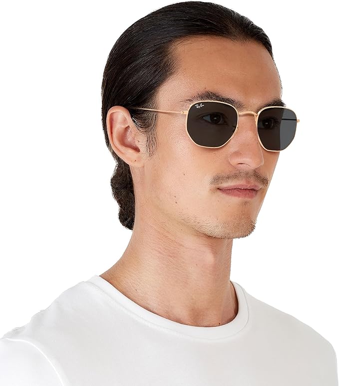Ray-Ban unisex-adult Rb3548n Hexagonal Flat Lens Hexagonal Sunglasses