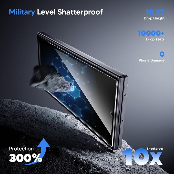 Hoerrye for Samsung Galaxy Z Fold 7 30° Privacy Screen Protector - [with Auto Align Frame Accessories] [2 Pack Inside Flexible TPU Film + 2 Pack Front Tempered Glass] No CreasesNo Bubbles | Auto Alig