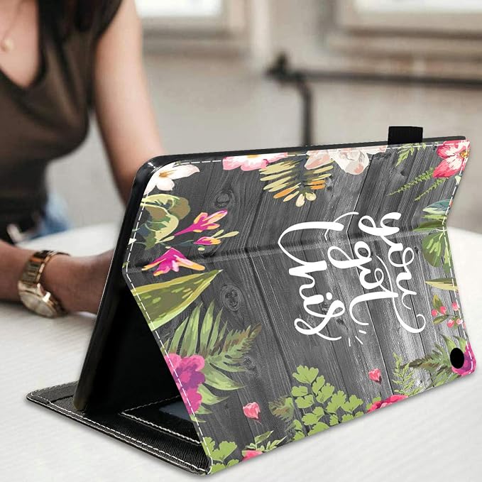 Case for Amazon Kindle Fire HD 10 &amp Fire HD 10 Plus Tablet (11th Generation 2021 Release) Premium PU Leather Stand Cover with Smart Auto Wake American Flag Deer