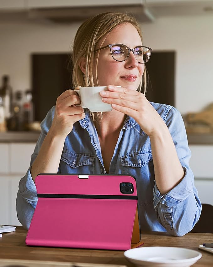 DTTO Case for iPad Pro 11 Inch 4th / 3rd / 2nd / 1st Generation 2022/2021/2020/2018Premium PU Leather Folio Stand Cover with Hand Strap Auto Wake/SleepMultiple Viewing Angles Black