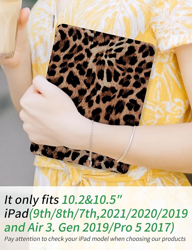 Case for iPad 9th/ 8th/ 7th Generation Case 10.2&amp10.5 Inch (2021/2020/2019 Release) Slim Lightweight Soft Trifold Back Cover with Pencil Holder &amp Auto Sleep/Wake CoverBeige Checkered