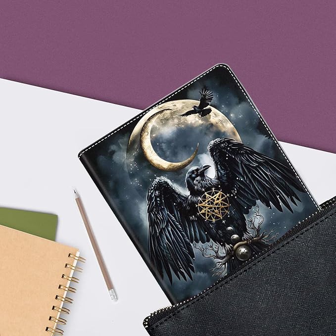 Case for iPad (A16) 11th Generation 11 Inch (2025) iPad 10th Generation 10.9 Inch (2022)，Slim Fit Foldable Standing Cover Case with Auto Sleep/Wake Retro Moth