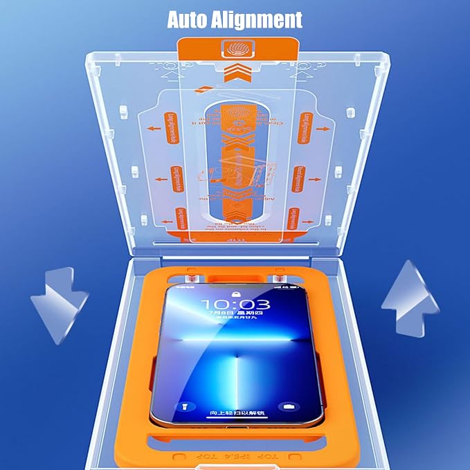 16 Pro Screen ProtectorAuto-Dust Removal Compartment With IPhone 16 Pro Screen Protector with Dust Free Chamber [Zero Bubble] 9H+Tempered Glass Films Shockproof (16 Pro)