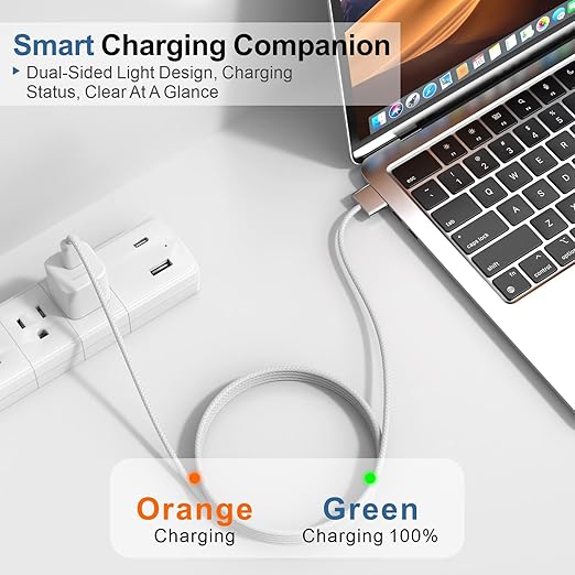 140W USB-C to Magnetic 3 Cable 6.6FT Compatible with MagSafe 3 for MacBook Pro 14 16 &amp Air 13 15 M4 M3 M2 2021-2025 Fast Charging Cord Midnight Blue
