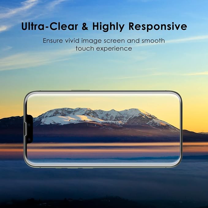 JETech One Touch Install Screen Protector for iPhone 11/XR 6.1-Inch Full Coverage Tempered Glass Film Auto Alignment Tool Kit HD Clear 2-Pack