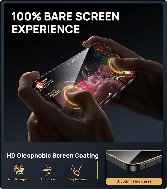 SSLOTSCASE for iPhone 17 Privacy Screen Protector [2 Pack] [9H Hardness] | Anti Spy Tempered Glass Film Military Grade Shatterproof Easy Installation Anti Reflective Screen Protector for iPhone 17