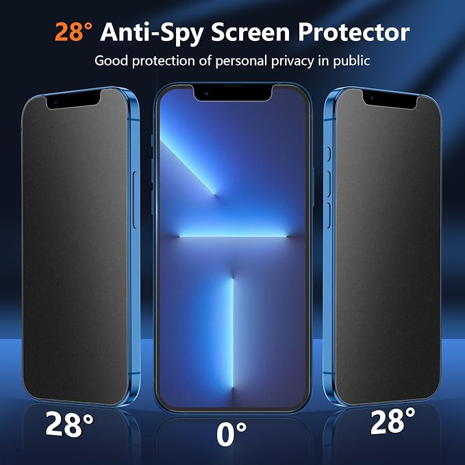[2 Pack] Matte Privacy Glass Screen Protector Designed for iPhone 11 / iPhone XR Anti-Glare Anti-Fingerprint Install Frame 9H Tempered Glass
