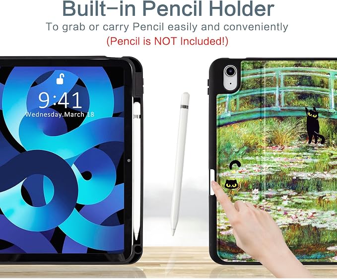 Vimorco Christmas Case for iPad (A16) 11th/10th Gen 11/10.9 inchAntlers | Multi-Angle Viewing Protective Folio Stand Shockproof CoverPencil HolderSupport Touch IDAuto Wake/SleepEssential Gift