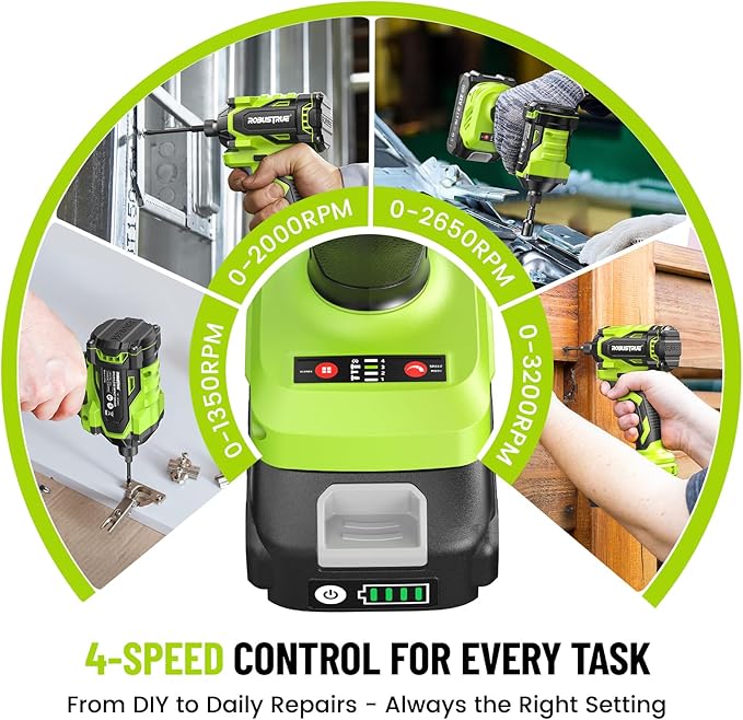 Impact Driver: 21V 1/4" Hex Cordless Impact Driver, 230N.m (2,035in-lbs) Brushless Impact Driver Drill Set, 20Psc Screwdriver Bits, 2.0 Ah Battery, Variable Speed for DIY and Automotive