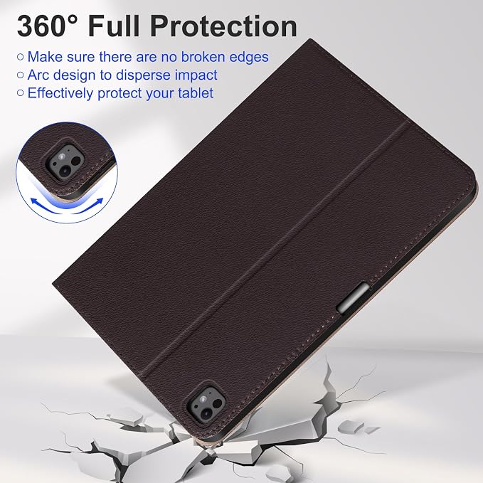 Case for iPad mini 7 (A17) ProiPad mini 7th/6th Gen (2024/2021) | Microfiber Leather Folio Cover with Adjustable Multi-angle StandAuto Sleep/WakeShockproof Protection CaseBlack