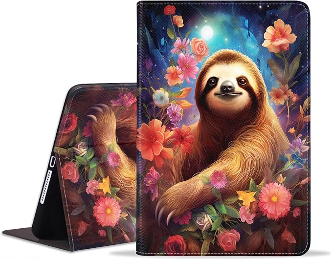 Case for Samsung Galaxy Tab S10 Plus 2024/ S9 Plus/ S9 FE Plus 5G 12.4 Inch 2023 Slim PU Leather Stand Folio Cover with Auto Wake Sleep Abstract Paint Dogs