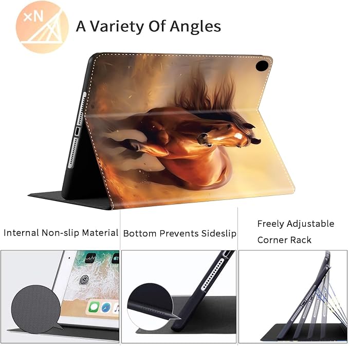Case for iPad Pro 11 Inch 2022/2021/2020 (4th/3rd/2nd Gen) for iPad Air 5th / 4th Generation 10.9 Inch (2022/2020) Durable Shockproof Protective Cover，Black Woman Queen Afro Design