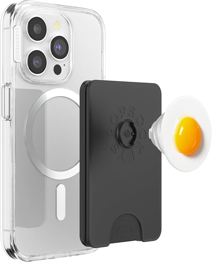 Egg White Orange Foodie Sunnyside up Fried Egg Yolk Food PopSockets Adhesive PopGrip