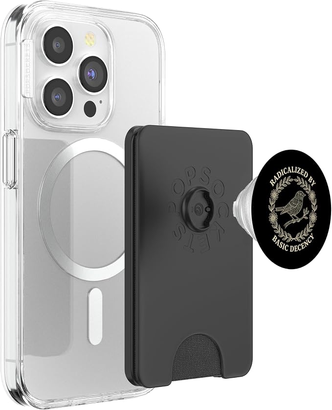 Radicalized by Basic Decency Political Activist Bird Wreath PopSockets PopGrip for MagSafe