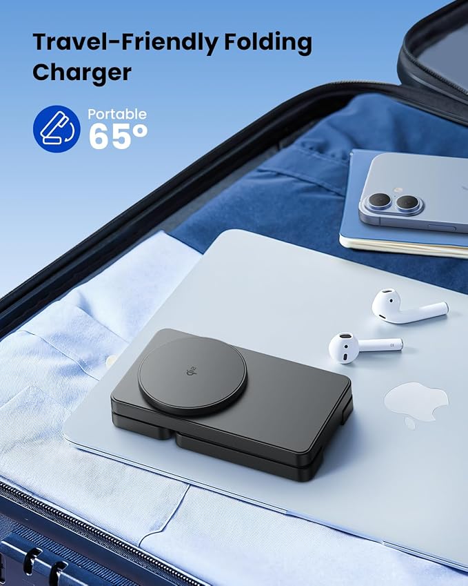 Wireless Charger Stand CIYOYO 3 in 1 Fast Wireless Charging Station Dock for Apple Watch 11/9/8/7/6/SE/5/4/3/2 Airpods 3/2/Pro iPhone 17/16/15/14/14 Plus/14 Pro Max/13/13 Pro/12/12 Pro/SE/X/XR/XS/8