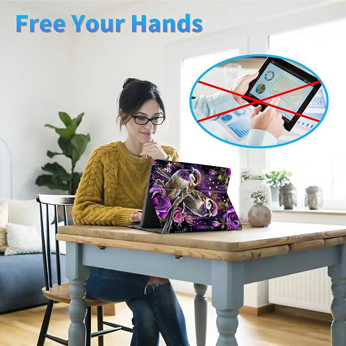 for Samsung Galaxy Tab E 9.6 Inch 2015 (SM-T560/T561/T565/T567) Kickstand Case PU Leather Multiple Viewing Angles Stand Smart Cover for Galaxy Tab E 2015 2 Roses