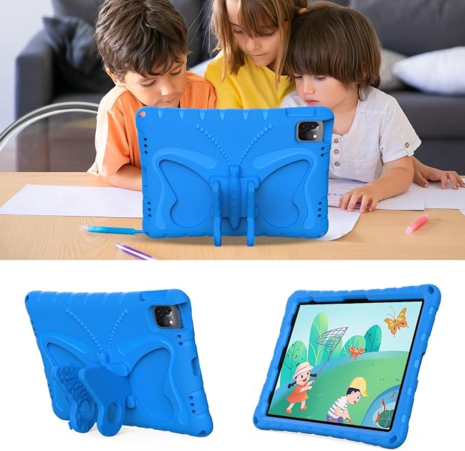 Case for iPad 11th Gen (A16) 11 inch 2025 &amp 10th Generation 10.9 2022 &amp Air 11 2025/2024 &amp Air 6/5th/4th Gen &amp Pro 11 Butterfly Shockproof Cover -Black